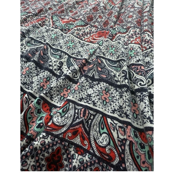 Vintage Y2K 90s Maxi Skirt  Geometric Boho‎ Fairy Retro Fold Roll Down Top Mudd - Picture 4 of 5